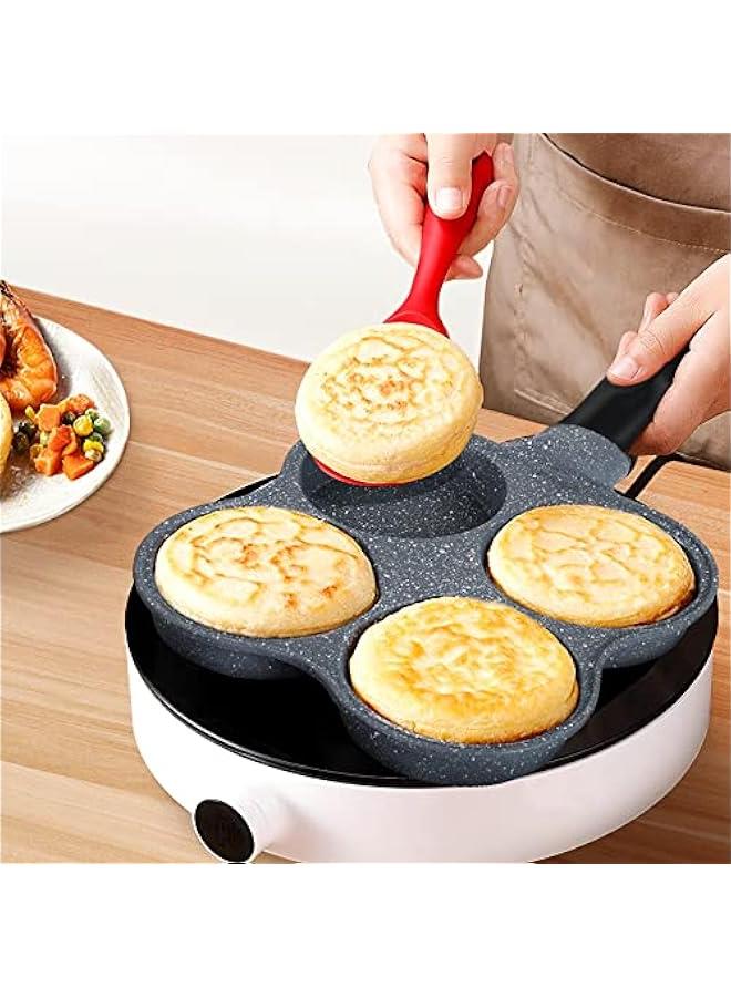 Beauenty Rustless Egg Frying Pan | 4-Cup Nonstick Easy Clean Egg Cooker Omelet Pan For Breakfast Swedish Pancake, Plett, Crepe Pan Gas Stove and Other Stoves Cookware - Image 3